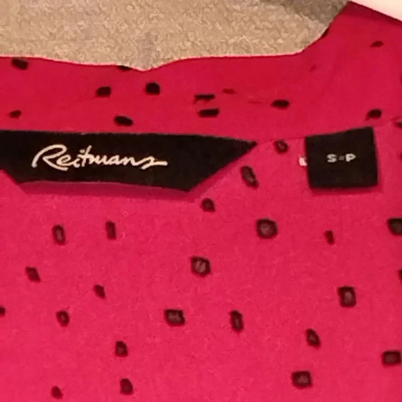 Reitman's Women's Red & Black Polka Dots Long Sleeves  Lined Dress Size Small - Picture 6 of 12